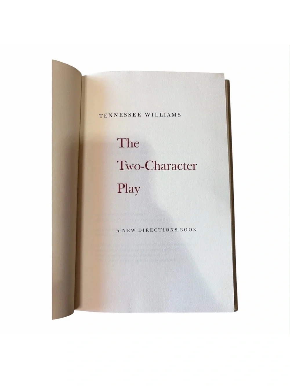🔥Tennessee Williams The Two-Character Play Signed 1969 Ltd #140/350 Slipcase🔥